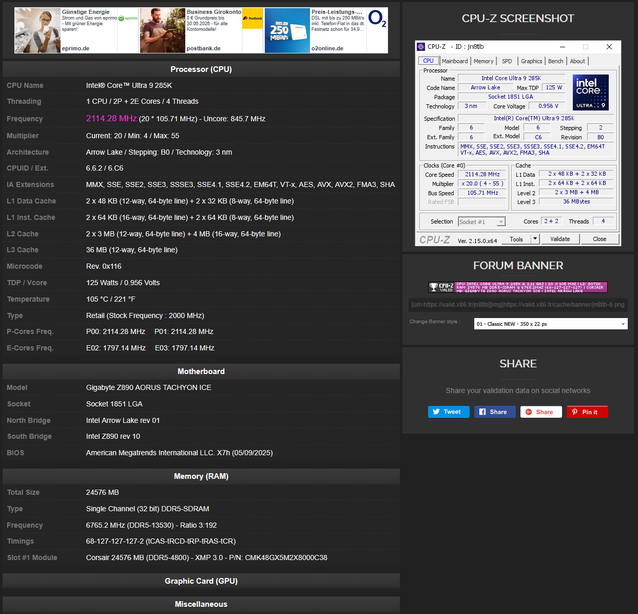 record ddr5 sergmann gigabyte