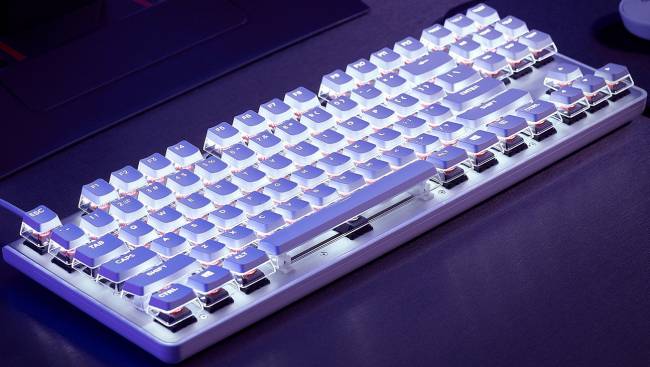 gskill keycap crystalcrown white keyboard