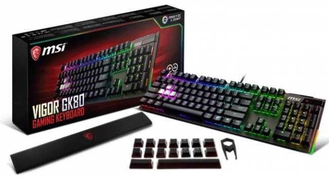 msi clavier vigor gk80 boite set