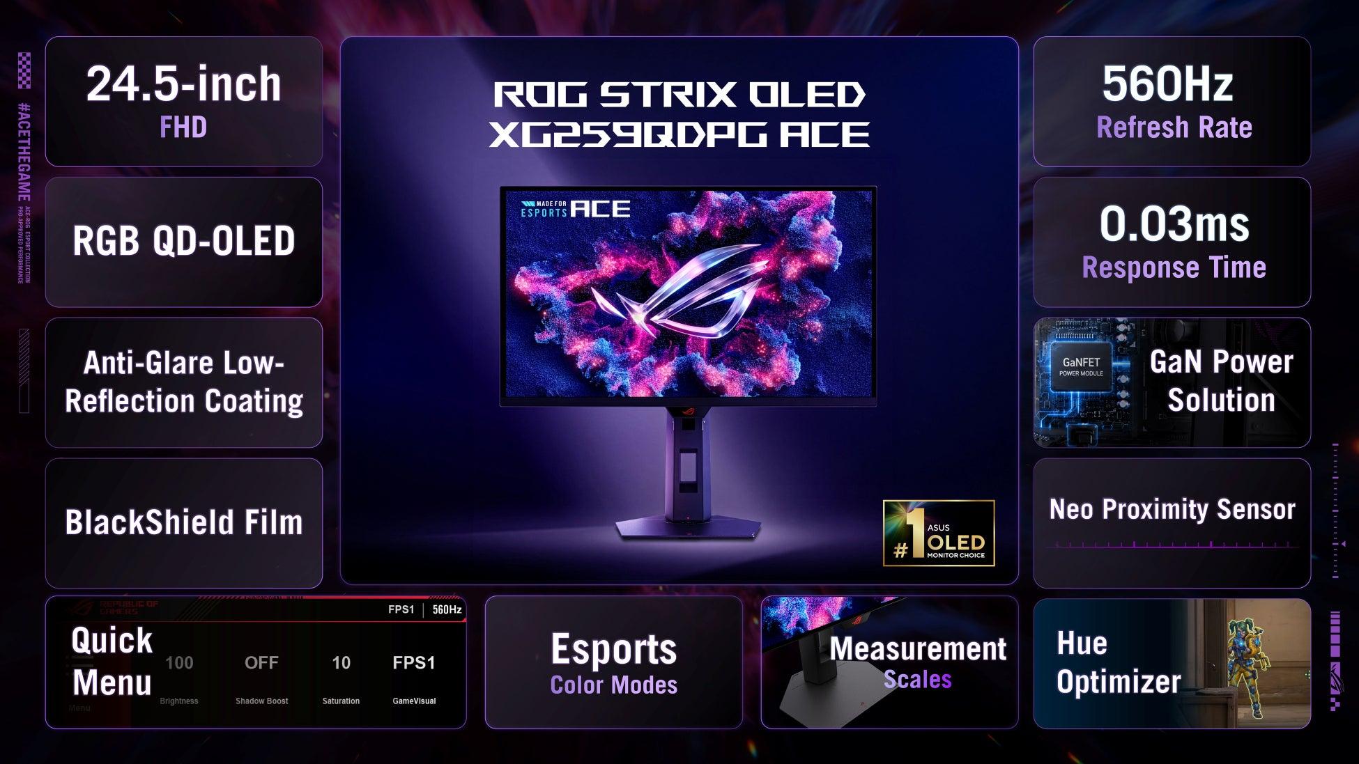 asus gamescom monitors ace 560hz
