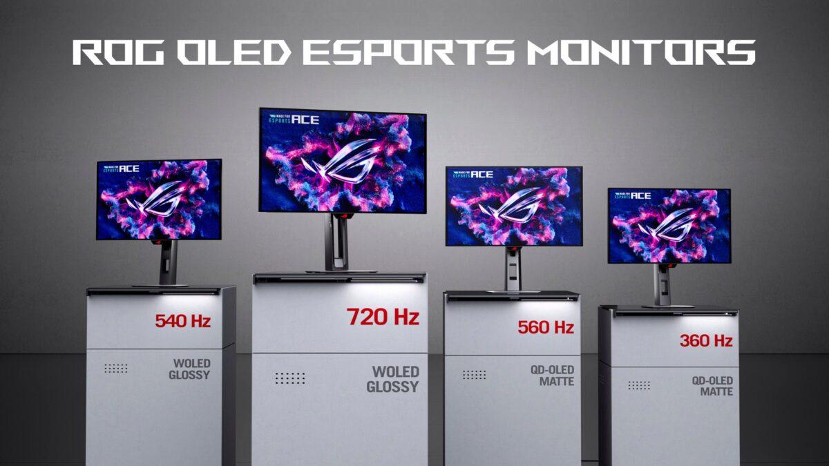 ASUS ROG dévoile un OLED 720 Hz, enfin en FHD, et un écran IPS capable de monter à 920 Hz