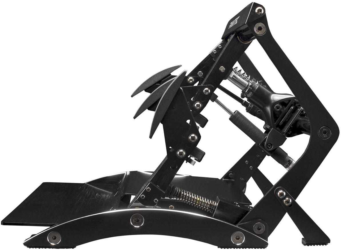 fanatec cs pedals v3 inverted de côté, poil au nez