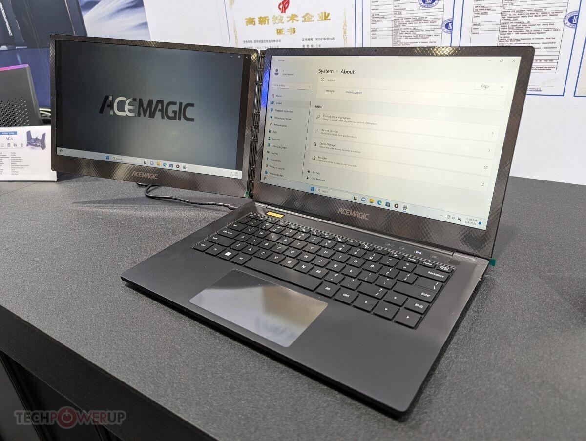 Computex 2024 : Acemagic dévoile un PC portable double écran et des mini-PC bling-bling