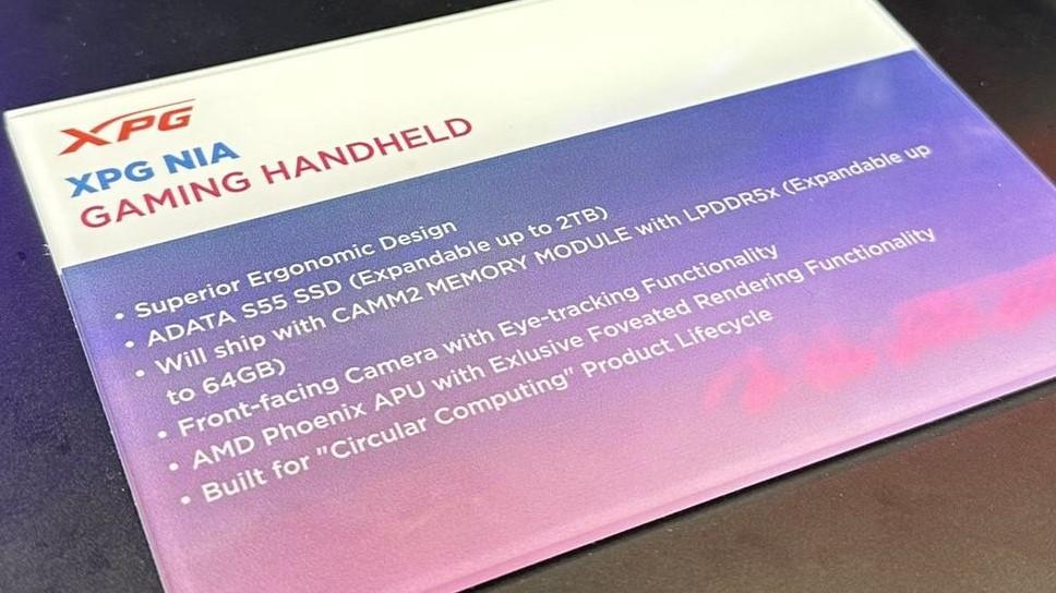 adata xpg nia console computex 2024 fiche presentation