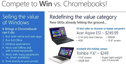 Microsoft VS Chromebooks