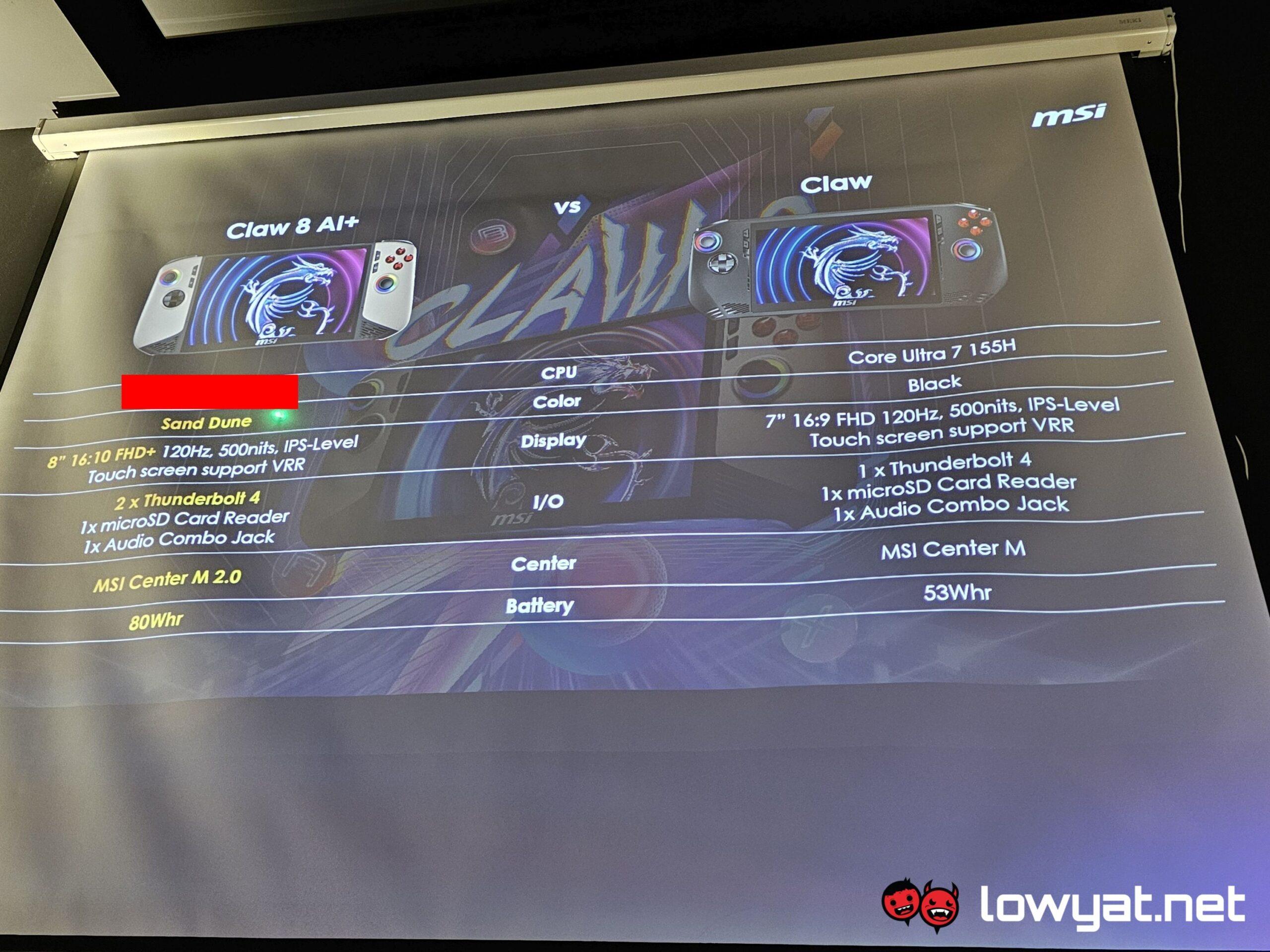Claw 8 AI+ : MSI fortifie sa console portable, mais \u00e0 quel prix ? - Le comptoir du hardware