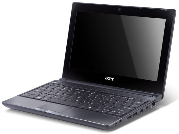 acer aspire one 521 avant trois quart