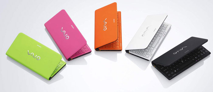sony vaio p gamme couleurs