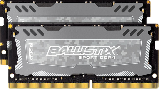 crucial ballistix lt sport ddr4 sodimm