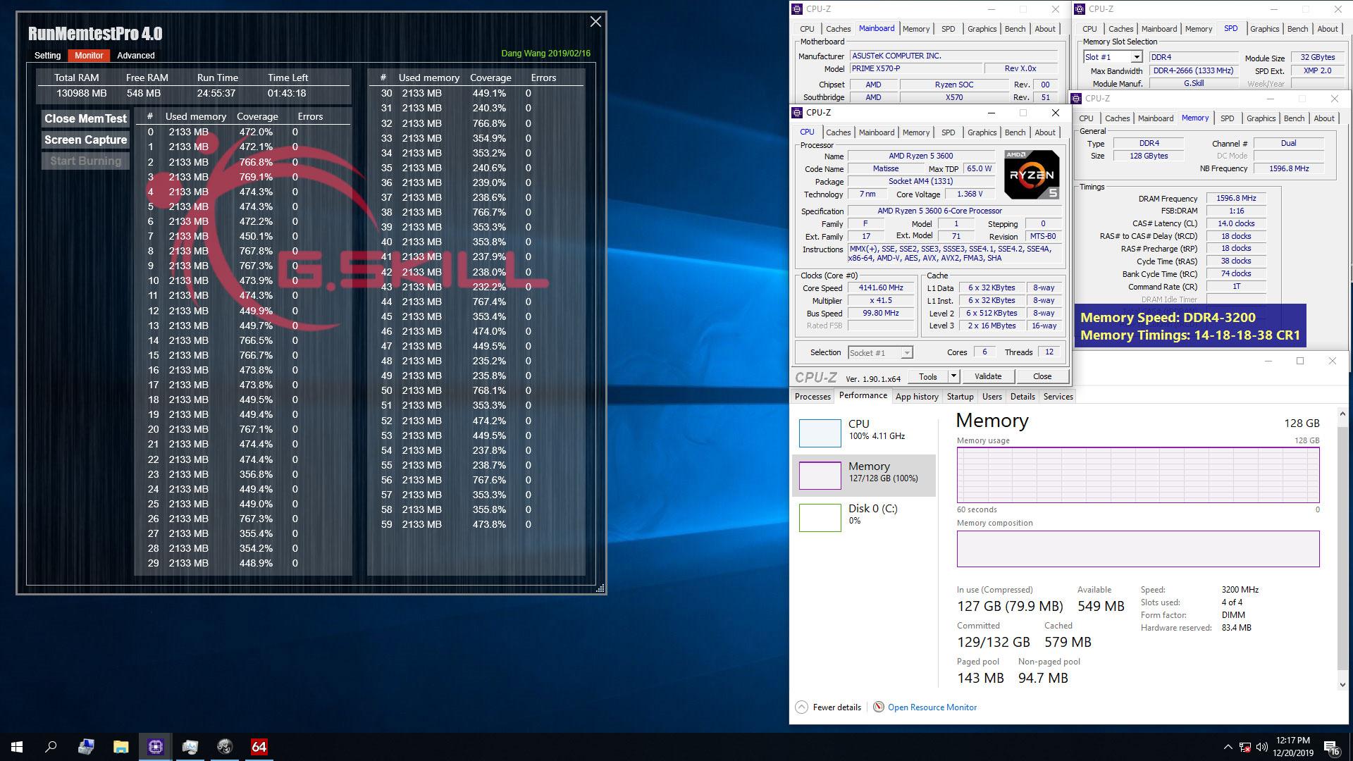 gskill 4x32go ddr4 3200 screenshot t