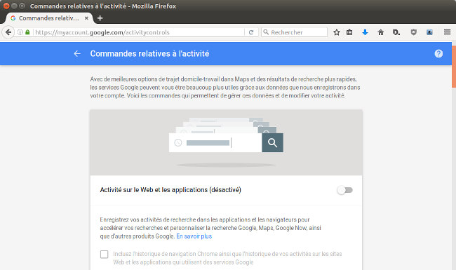 google pistage activite web