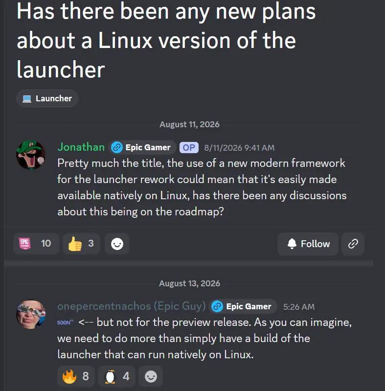 linux epic games