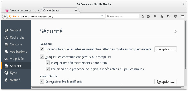 firefox 48 securite