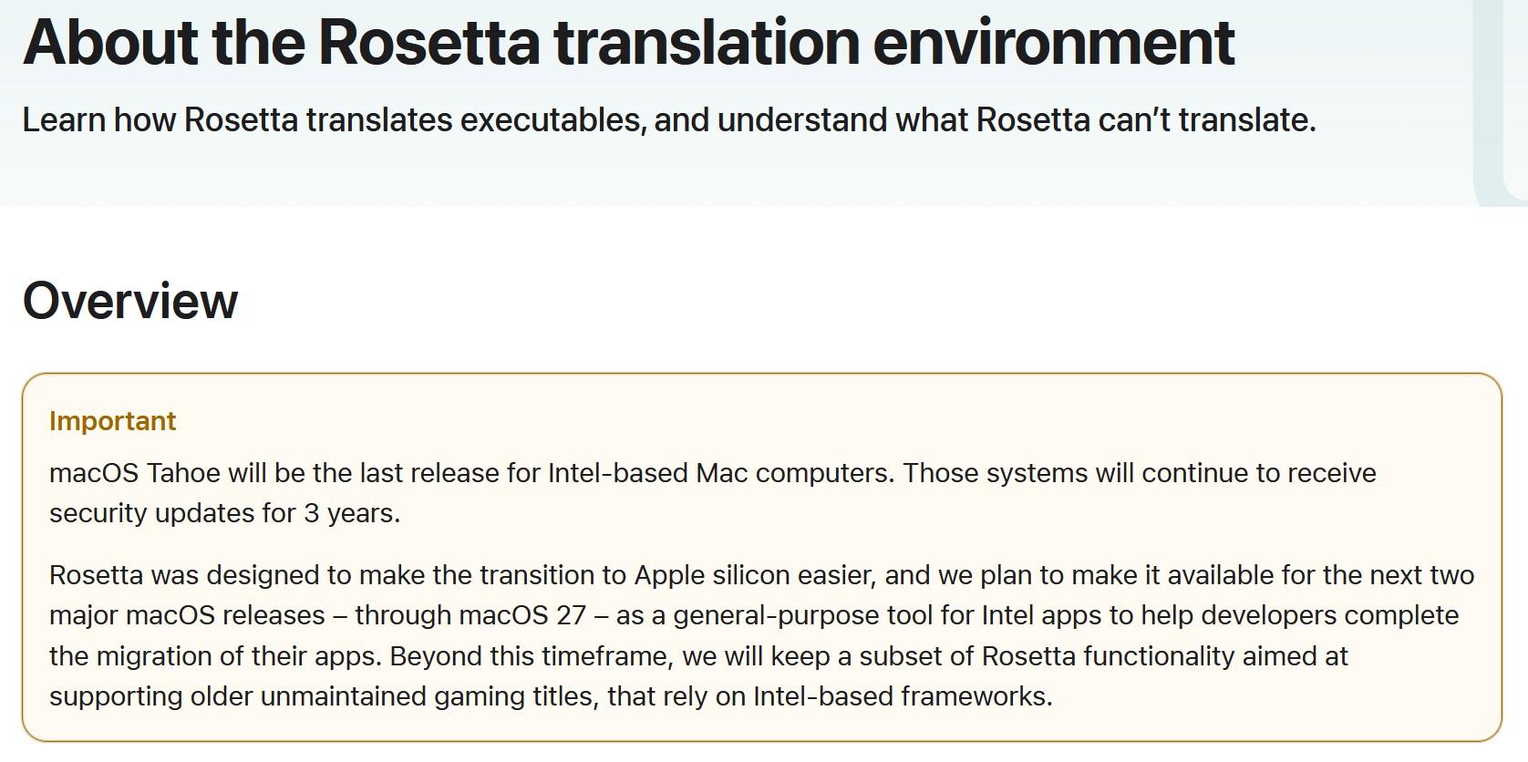 rosetta support