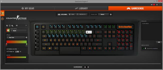 GameSense pour CS:GO sur l'Apex M800 [cliquer pour agrandir]