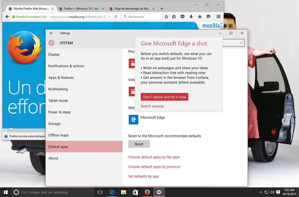 Edge est recommandé par Microsoft, ça alors !