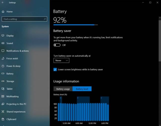 windows 10 battery indicator