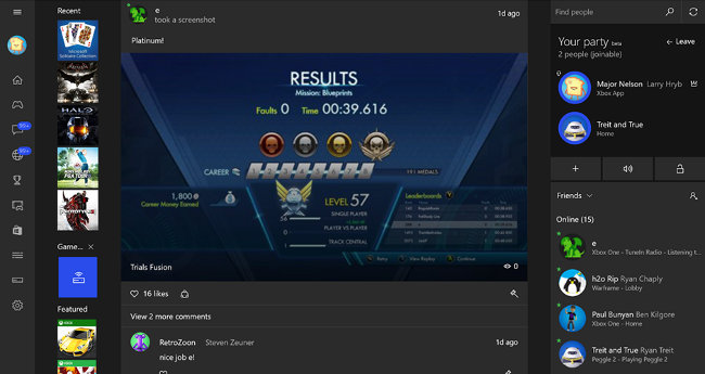 windows 10 xbox app