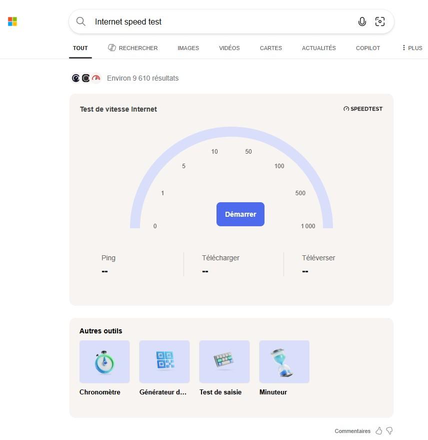 vitesse reseau windows 11 2