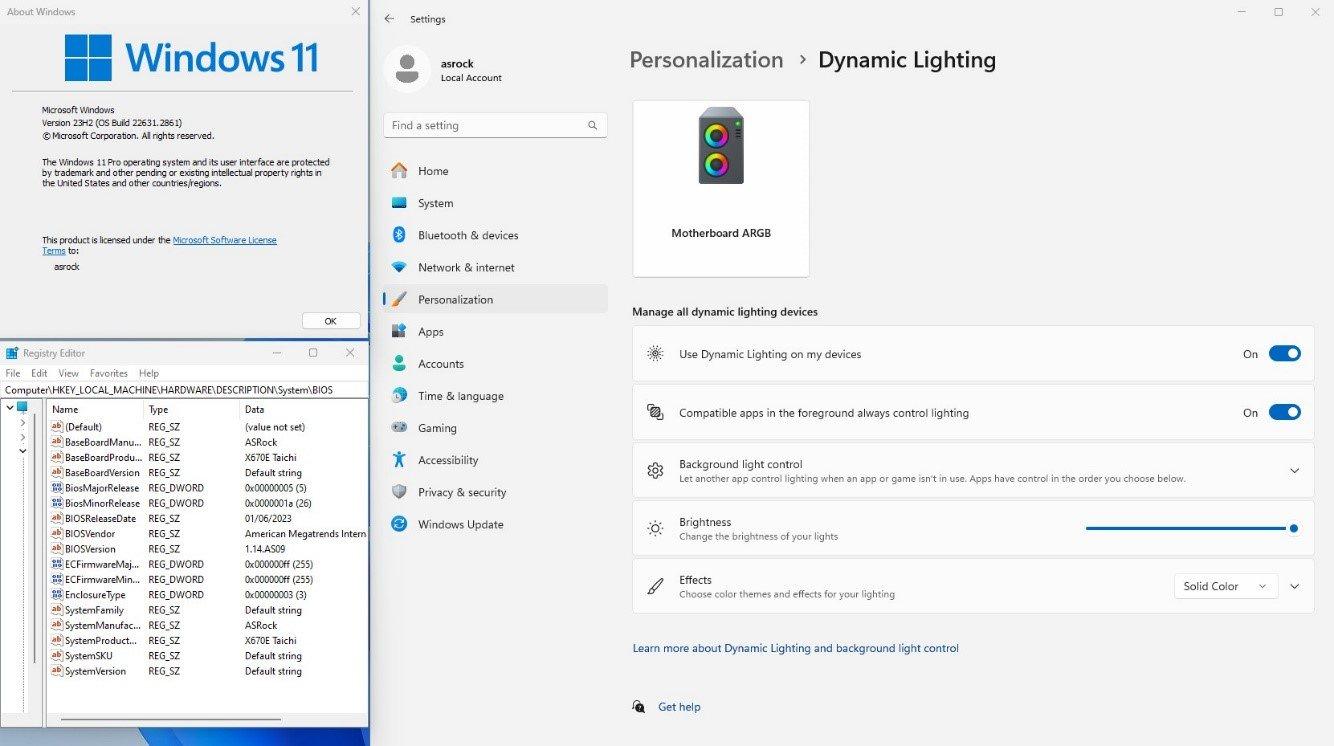 windows dynamic lightning control asrock mb