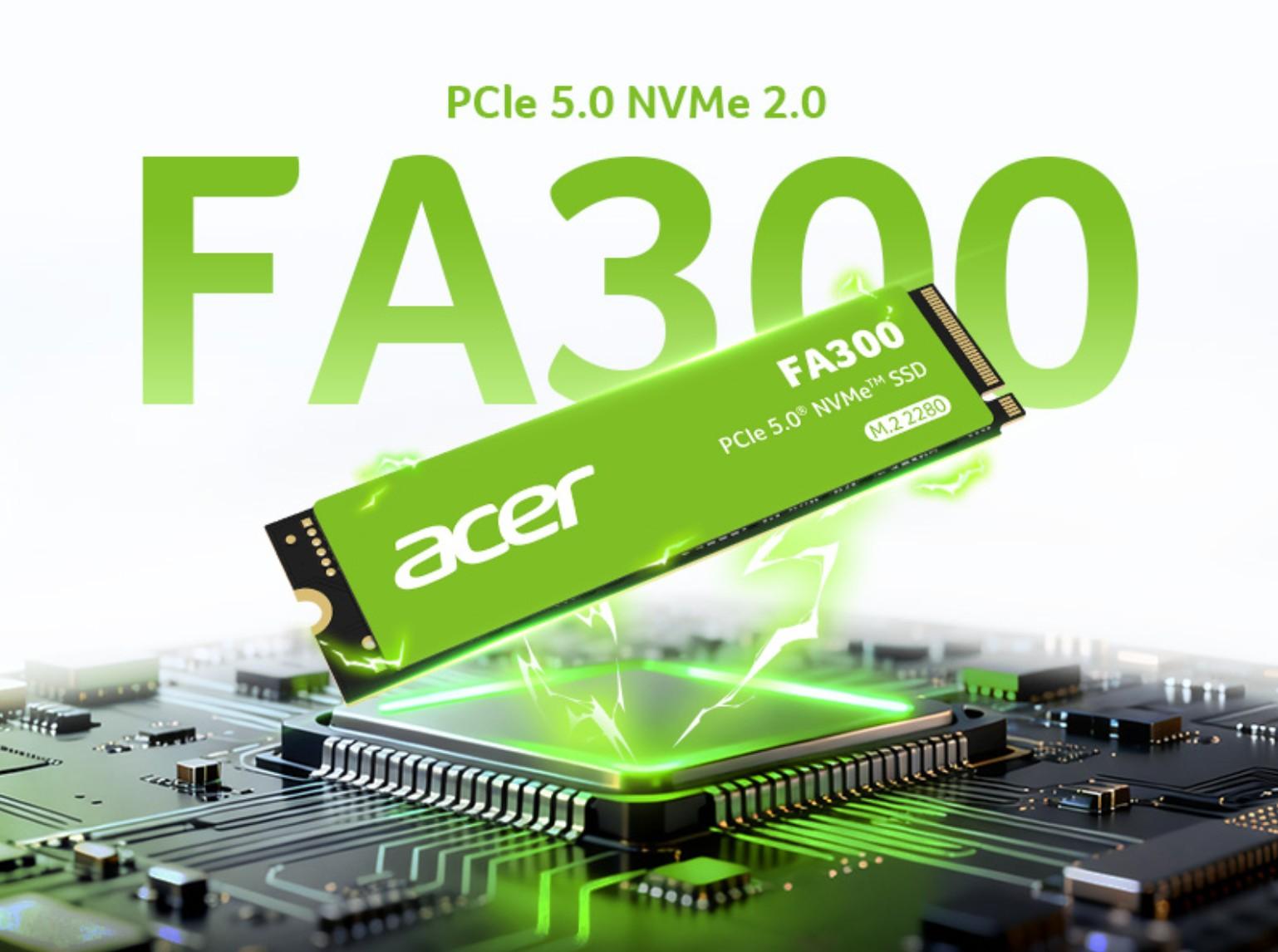 Fa alors ! Acer sort son SSD M.2 NVMe Gen 5, le FA300
