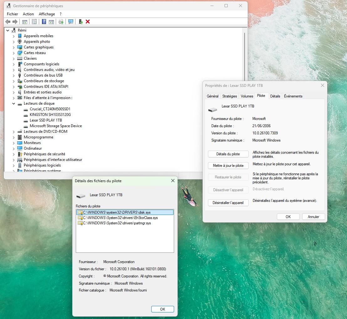 disques nvme windows cdh