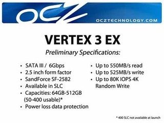 ocz vertex 3 ex specs [cliquer pour agrandir]