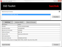 sandisk ssd dashboard 1.01 [cliquer pour agrandir]