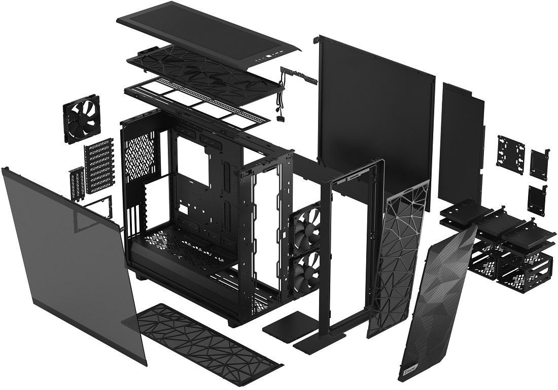 Le Fractal Design Meshify 2 XL en pièces lui aussi