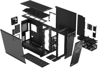 Le Fractal Design Meshify 2 XL en pièces lui aussi [cliquer pour agrandir]