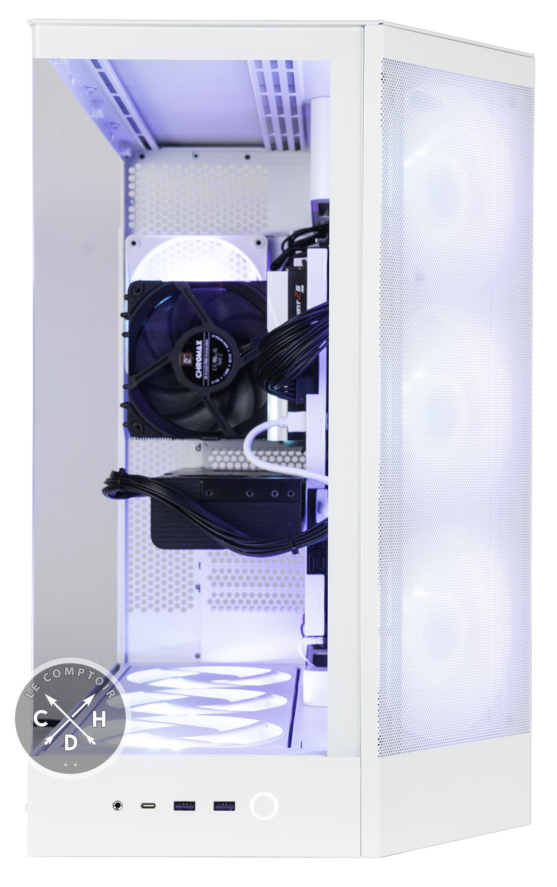 Le NZXT H9 Flow RGB+ vu de face