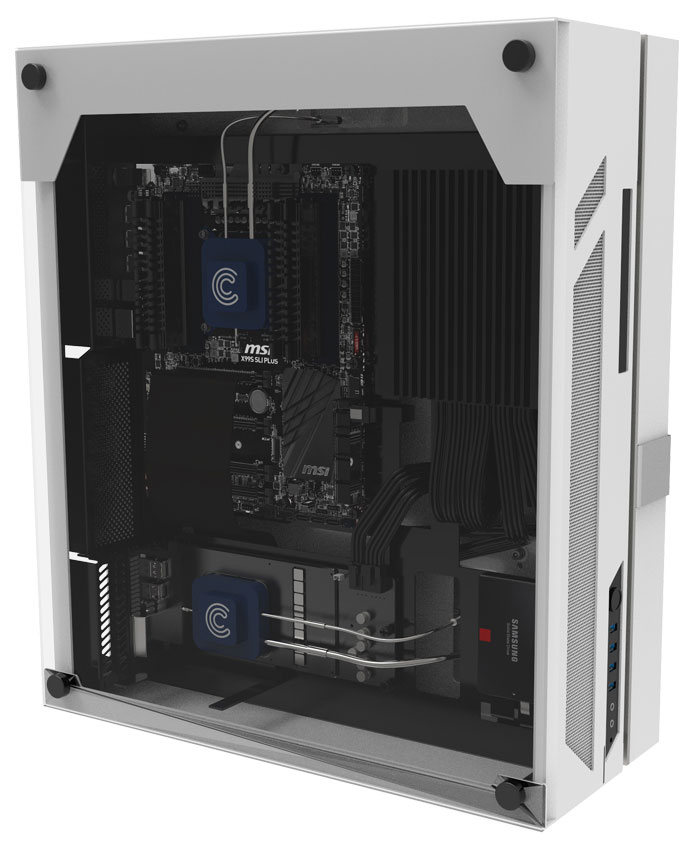 Le Calyos Fanless PC en gris