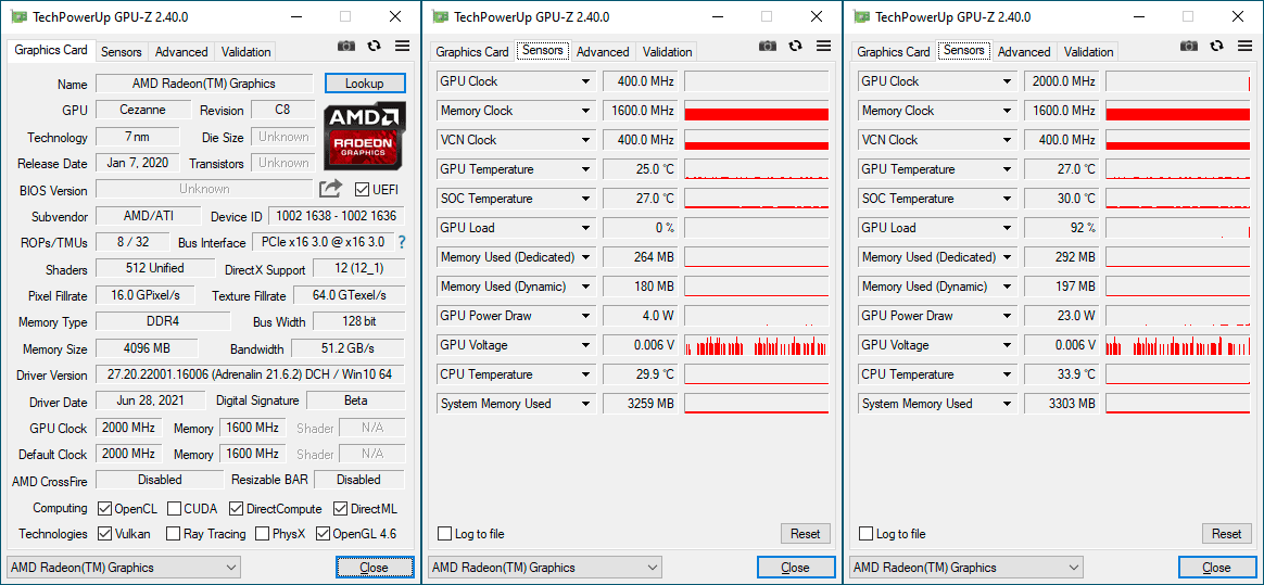 GPU-Z Ryzen 7 5700G