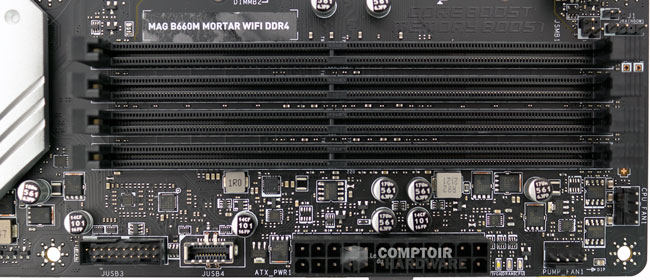 Slots DDR4 et alimentation [cliquer pour agrandir]