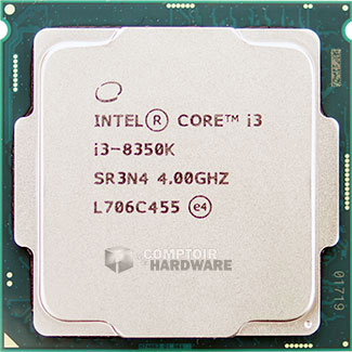 Core i3-8350K face avant