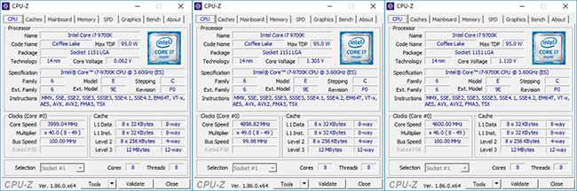 CPU-Z Core i9-9700K [cliquer pour agrandir]