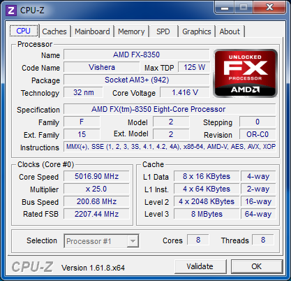 Overclocking AMD FX-8350