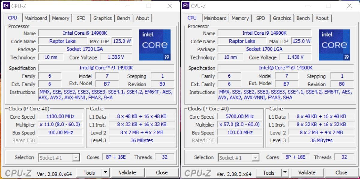 cpuz i9 14900k