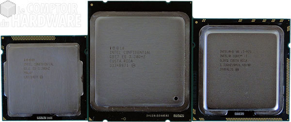 Core i7-2600K, Core i7-3960X et Core i7-975XE