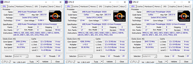 CPU-Z Threadripper 2920X [cliquer pour agrandir]