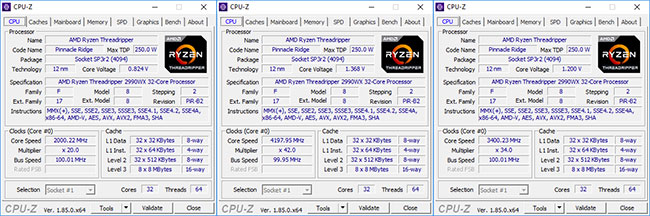 CPU-Z Threadripper 2990WX [cliquer pour agrandir]