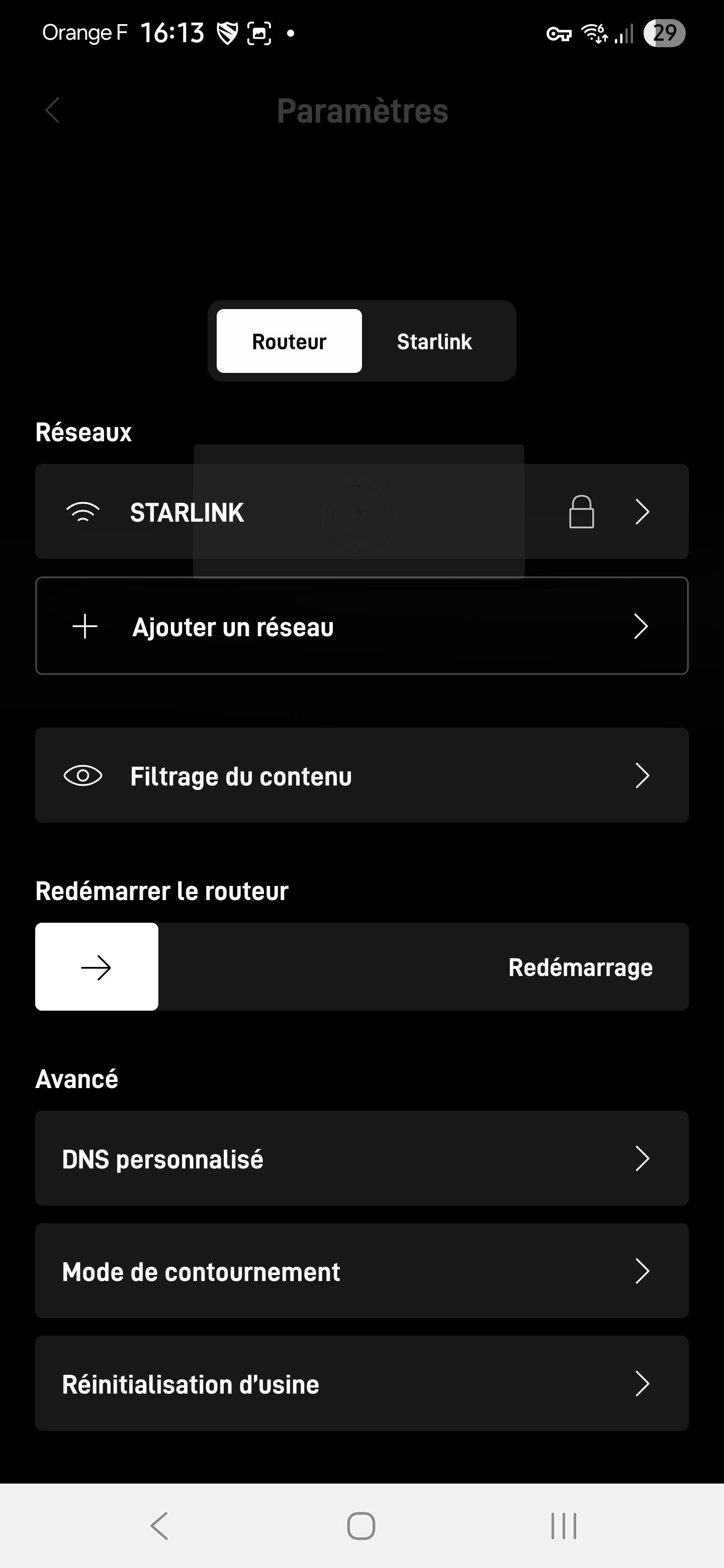 starlink options routeur