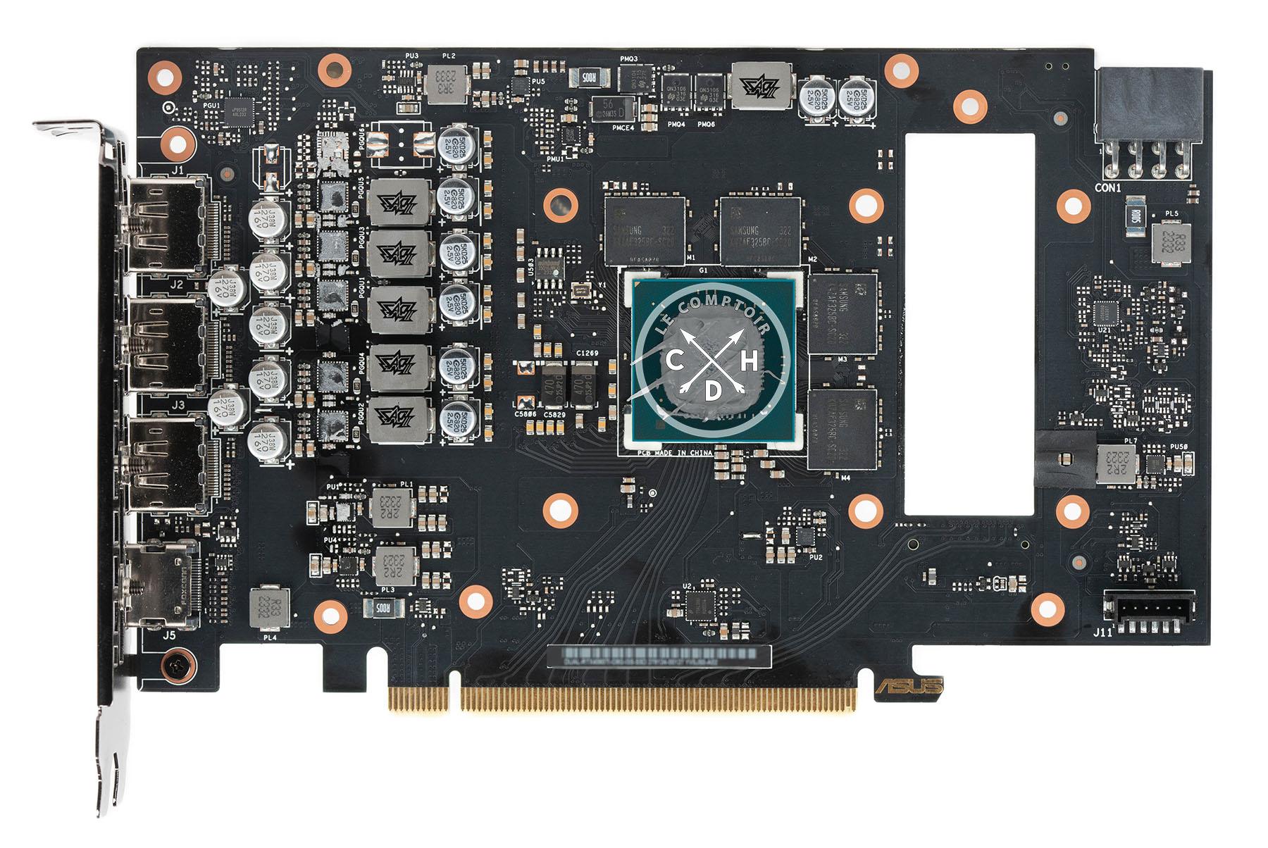 asus rtx 4060 ti dual ssd pcb flat