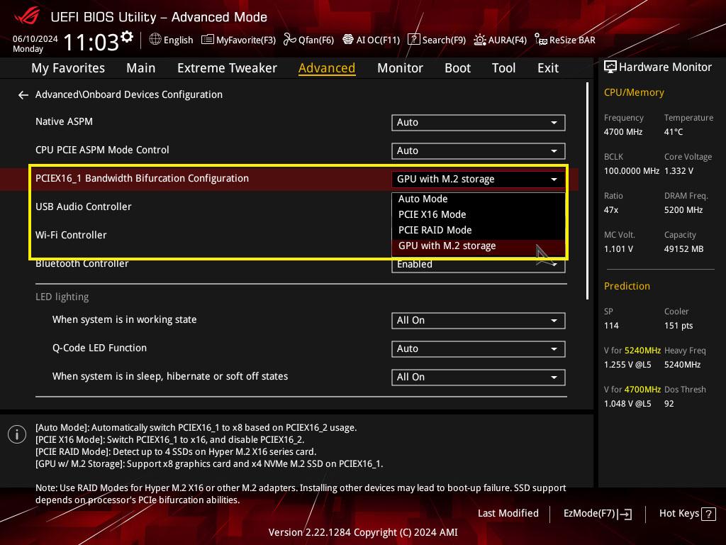 asus rtx 4060 ti dual ssd pcie split