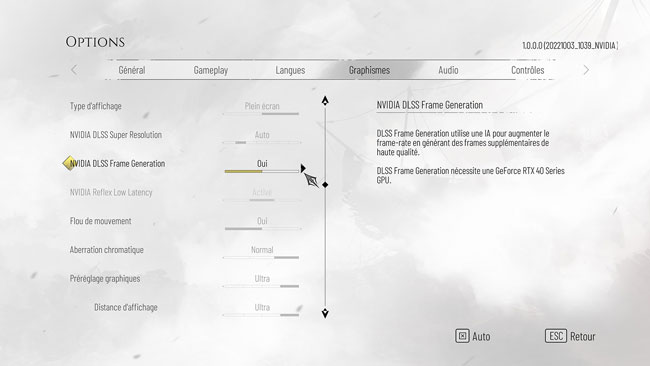 Activation DLSS 3 [cliquer pour agrandir]