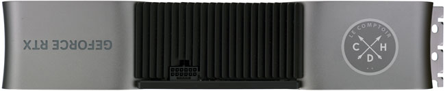 GeForce RTX 4080 Founders Edition : le connecteur d'alimentation PCIe 5 12HPWR [cliquer pour agrandir]
