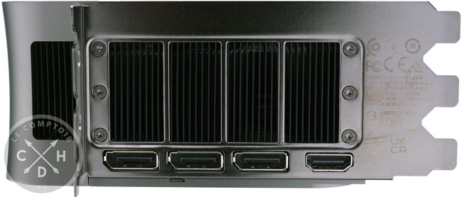 GeForce RTX 4080 Founders Edition : la connectique vidéo [cliquer pour agrandir]