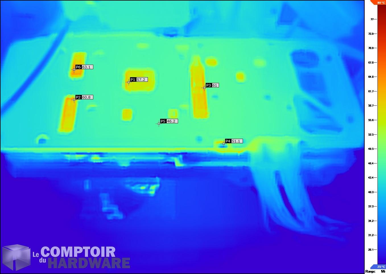 asus tuf gaming rtx 3070 - image ir en charge (mode gaming)