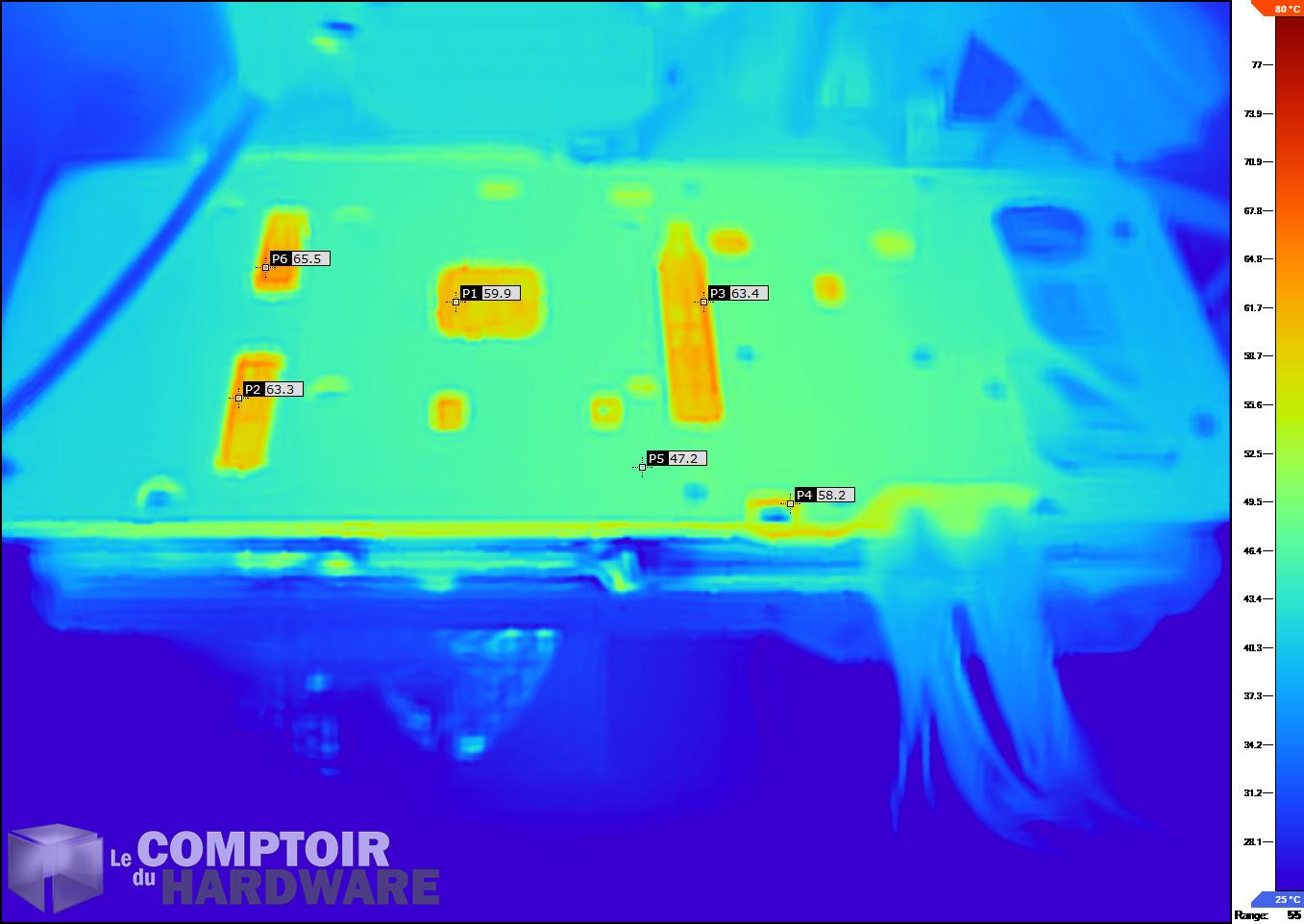 asus tuf gaming rtx 3070 - image ir en charge (mode silence)