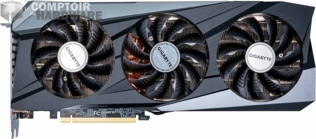 gigabyte rtx 3070 ti gaming oc - vue de devant [cliquer pour agrandir]